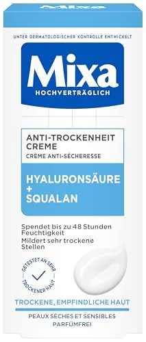 Mixa Crema antisequedad, crema facial para pieles secas y sensibles