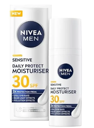 NIVEA MEN Sensitive Crema facial ligera hidratante con vitamina E