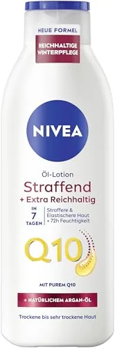 NIVEA Loción de aceite reafirmante Q10, loción corporal nutritiva con aceite de argán 100% natural y Q10 puro