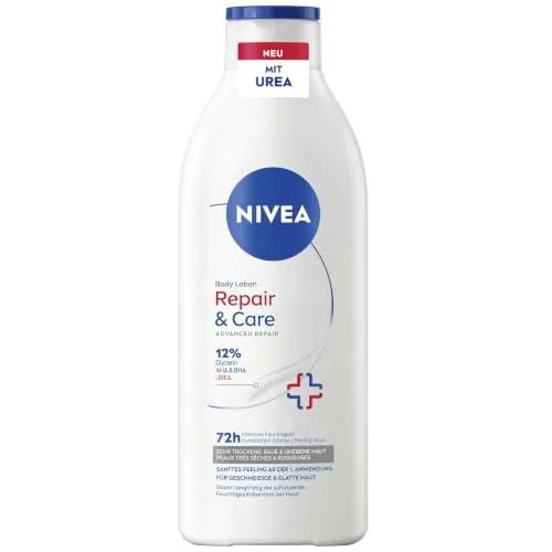 NIVEA Repair & Care Body Lotion, crema de cuidado intensivo con glicerina para 72 h de humedad de NIVEA