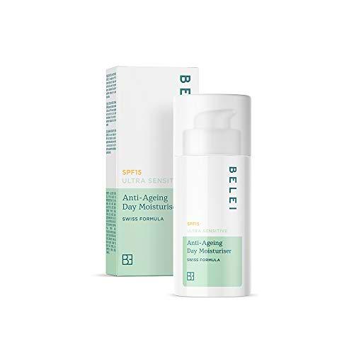 Marca Amazon - Belei Crema hidratante antiedad de día para pieles ultrasensibles con FPS 15, 50 ml