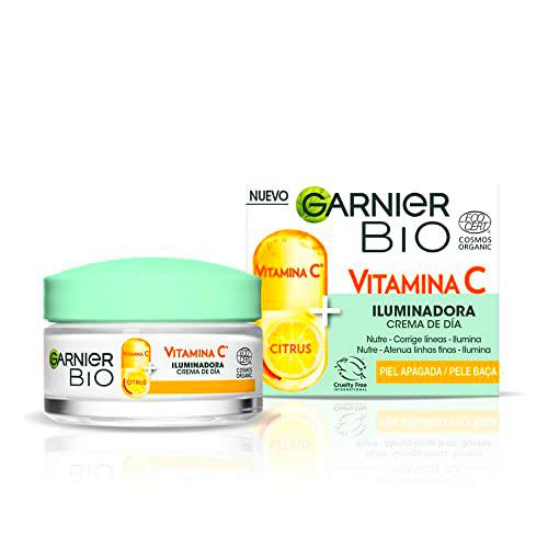 Garnier - Crema de Día Iluminadora con Vitamina C, Corrige líneas y Potencia la luminosidad en 24H
