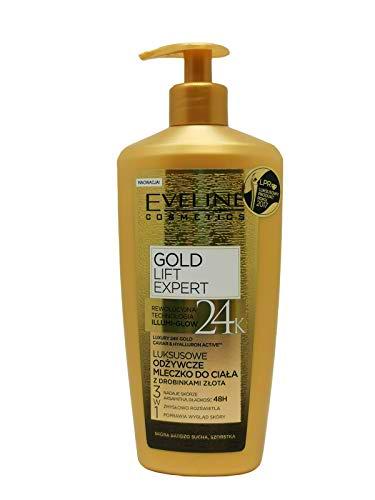EVELINE LUXURY Gold &amp; Kaviar - Bálsamo corporal con polvo de oro de 24 K, 350 ml