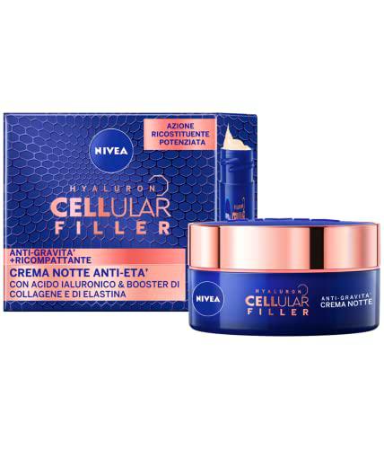 NIVEA CELLULAR EXPERT LIFT Crema Noche Anti-edad Multidimensional 50 ml Crema facial Noche con Bakuchiol Puro y 2 tipos de ácido hialurónico