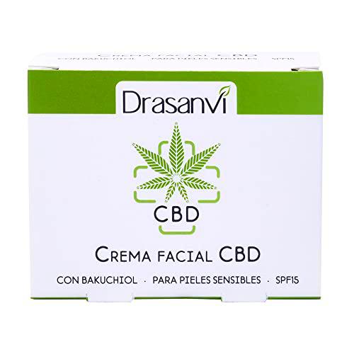 DRASANVI CREMA FACIAL CBD SPF-15 - CBD + Aceite de cáñamo + Manteca de karité + Ácido hialurónico + Bakuchiol