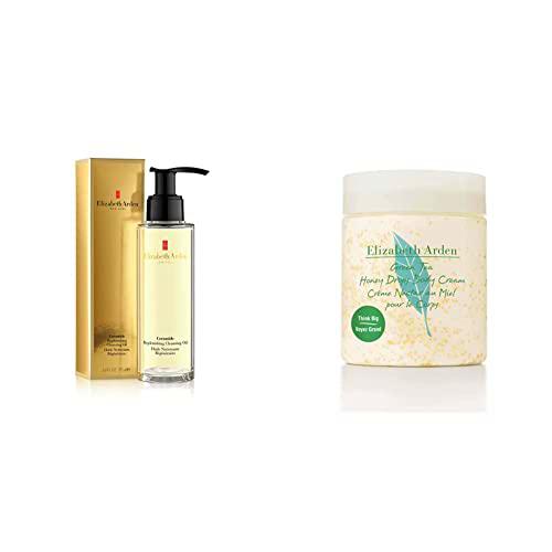Elizabeth Arden Ceramide Time Complex Desmaquillante Facial Oil 195 ml &amp; Green Tea Honey Drops Crema Hidratante Corporal con Té Verde y Gotas de Miel Natural, 500 ml