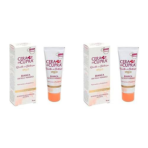 Cera di Cupra Receta de Belleza Crema en Tubo Blanco 75 ml (Paquete de 2)