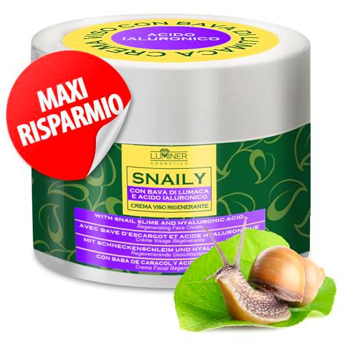 Crema Facial Baba de Caracol 150ml, Hidratante Antiarrugas con 70% Baba de Caracol y Ácido Hialurónico Puro