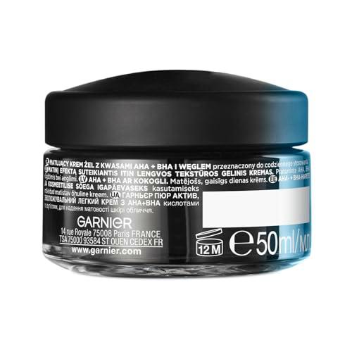Pure Active Crema mate Air Cream Gel con Aha + Bha y Carbono, 50 ml