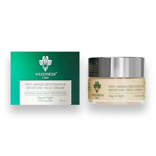 24-Hour Anti-Aging Face Cream | 1000mg Hemp Extract (50ml) | Age-Defying Formula | Day and Night Moisturizer | Light Protection